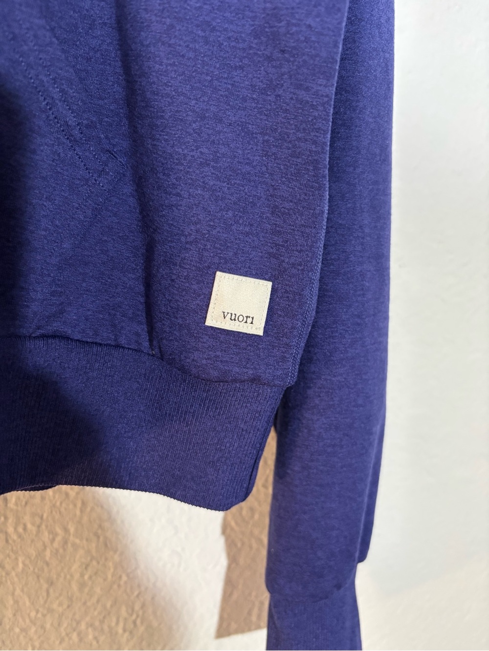 Vuori DreamKnit Halo Modern Full Zip Hoodie Navy Blue Size Medium - Picture 4 of 8